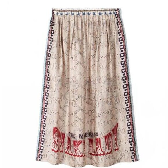 Me369 Dresses & Skirts - Me369 Hailey Snake Print Midi Skirt Graphic Statement Skirt NWT Size - XS/S